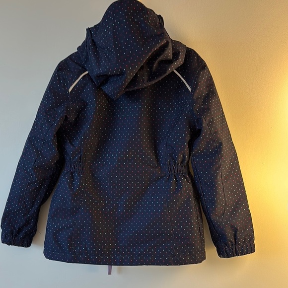 Kids Navy Blue Polka Dot Rain Suit - Picture 4 of 6